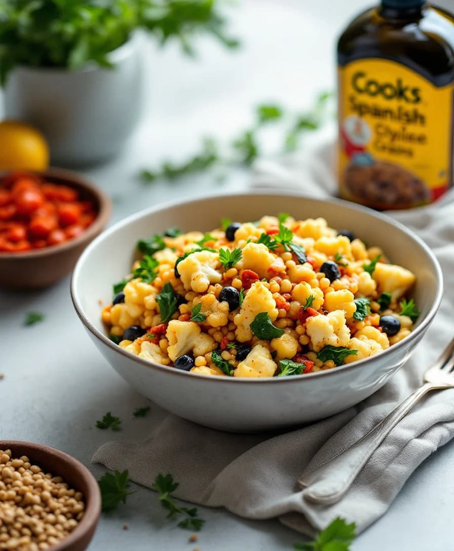 Cauliflower & Chorizo Grains — AI generated