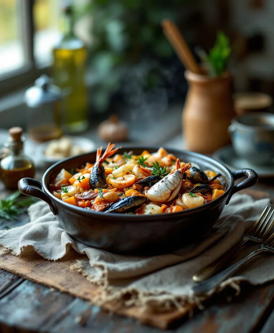 Seafood potjie - AI generated