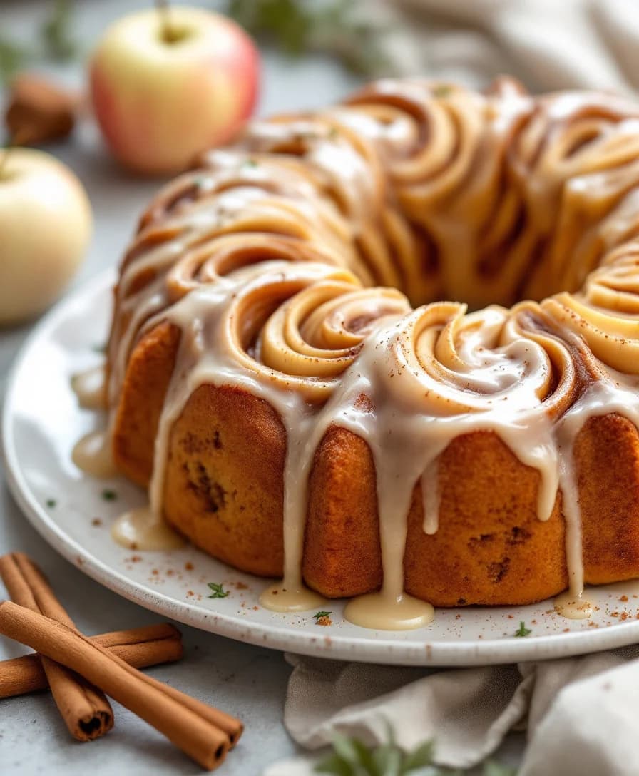Cinnamon Swirl Apple Cake