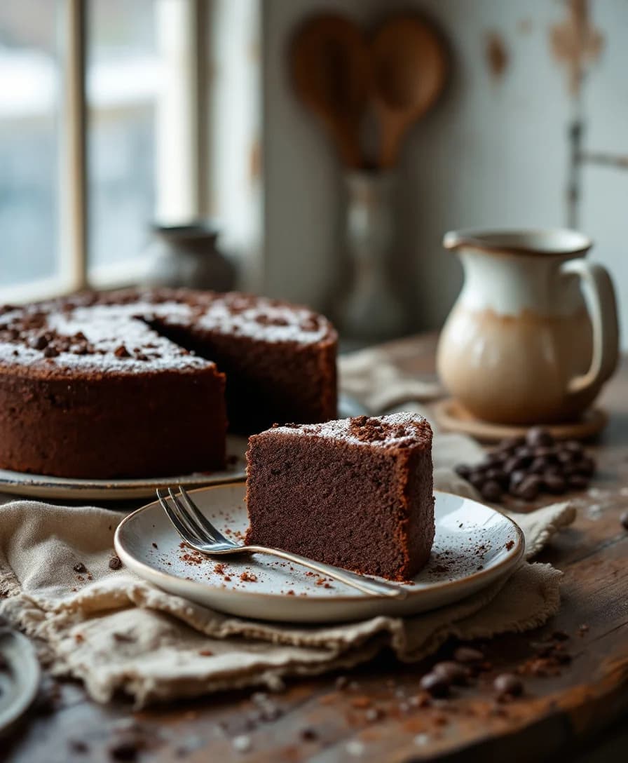 Flourless chocolate espresso cake