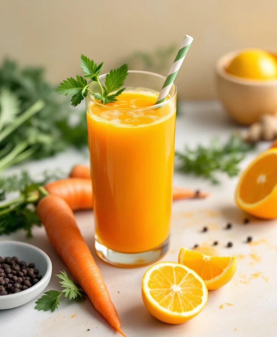 Carrot, Ginger & Tumeric Juice — AI generated