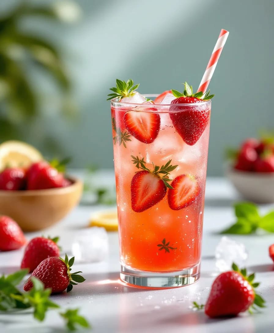 Strawberry Electrolyte Drink — AI generated