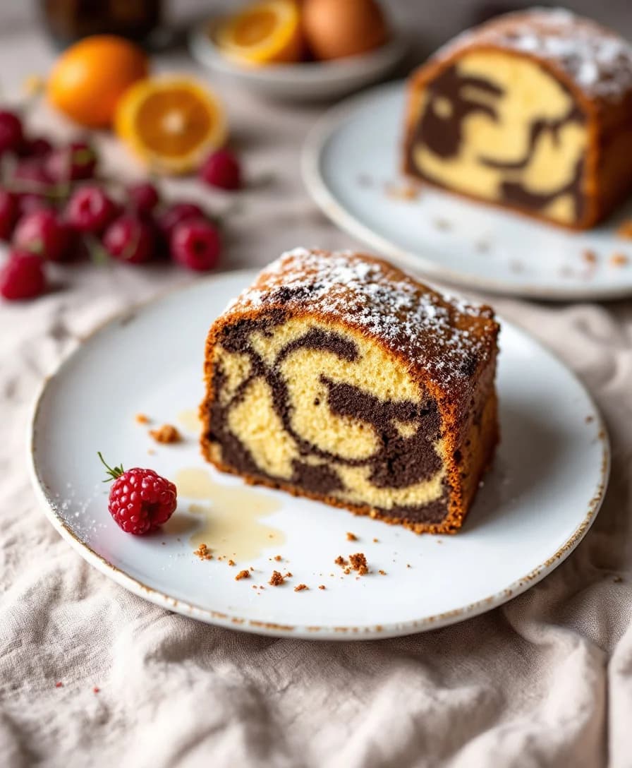 French Gâteau Marbré - Marble Cake