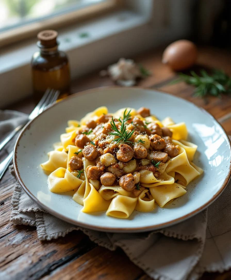 Pappardelle White Sausage Ragu