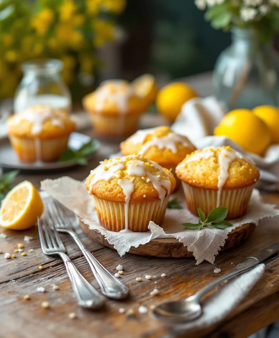 Lemon, Poppy Seed & Gentle Ginger Muffins — AI generated