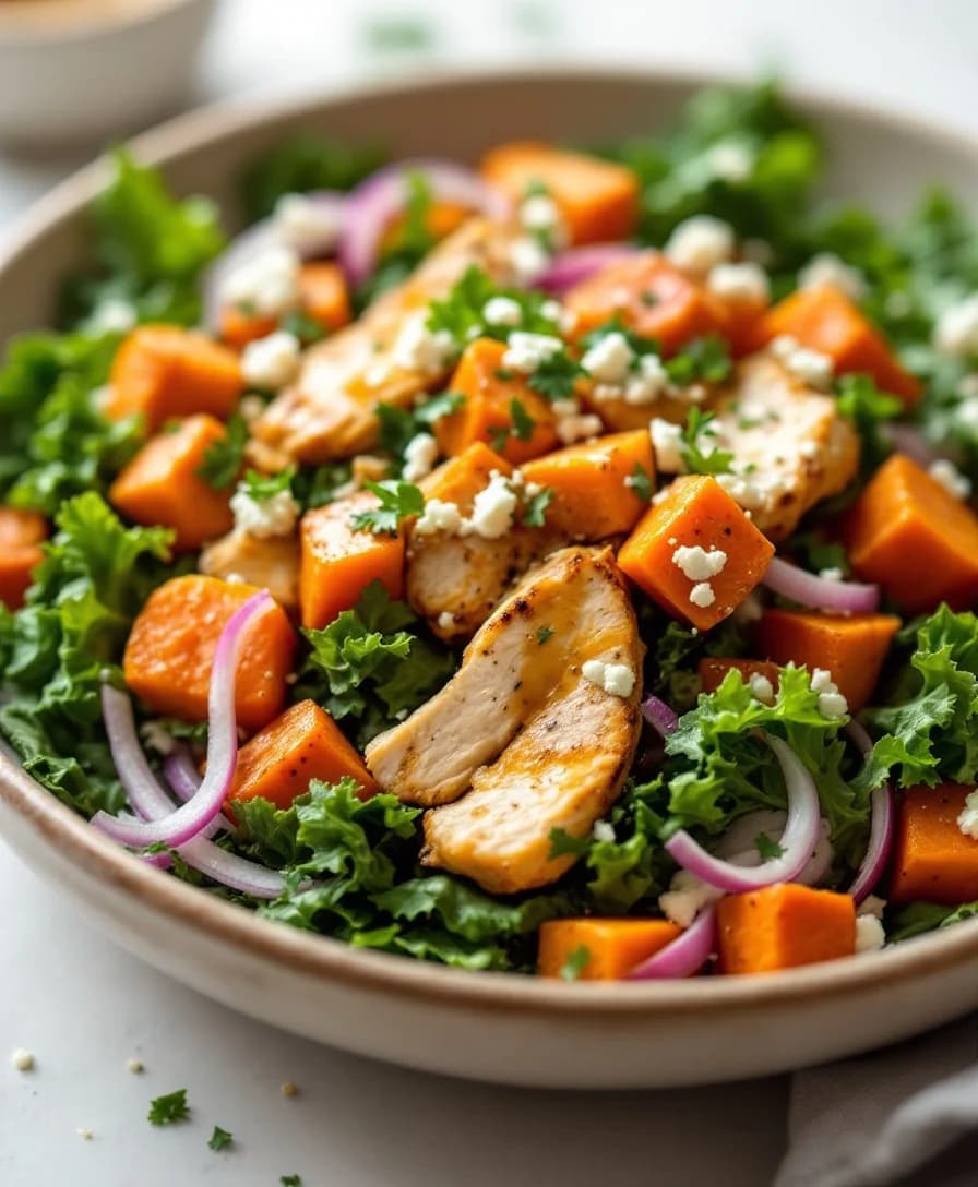 Maple Dijon Chicken & Roasted Sweet Potato Salad