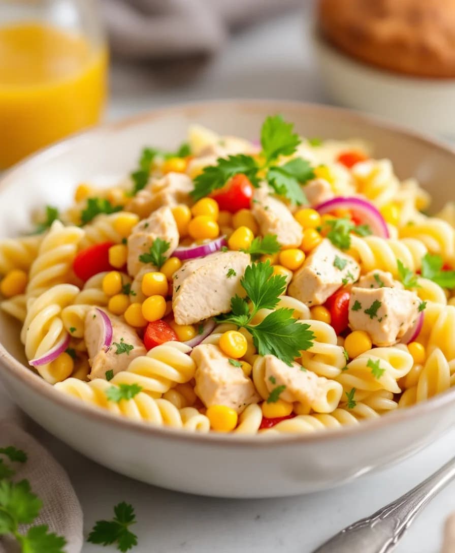 Honey Mustard Chicken Pasta Salad — AI generated