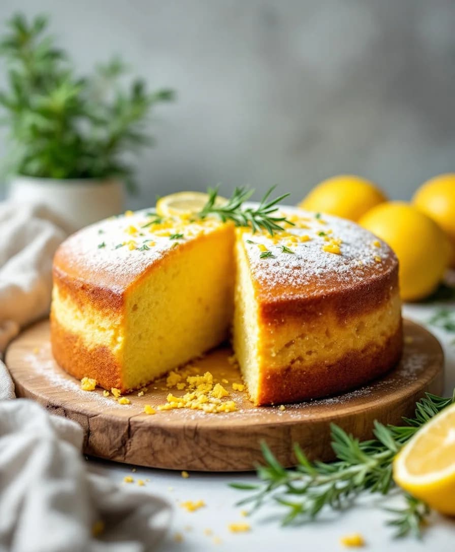 Lemon-Rosemary Olive Oil Cake (GF)