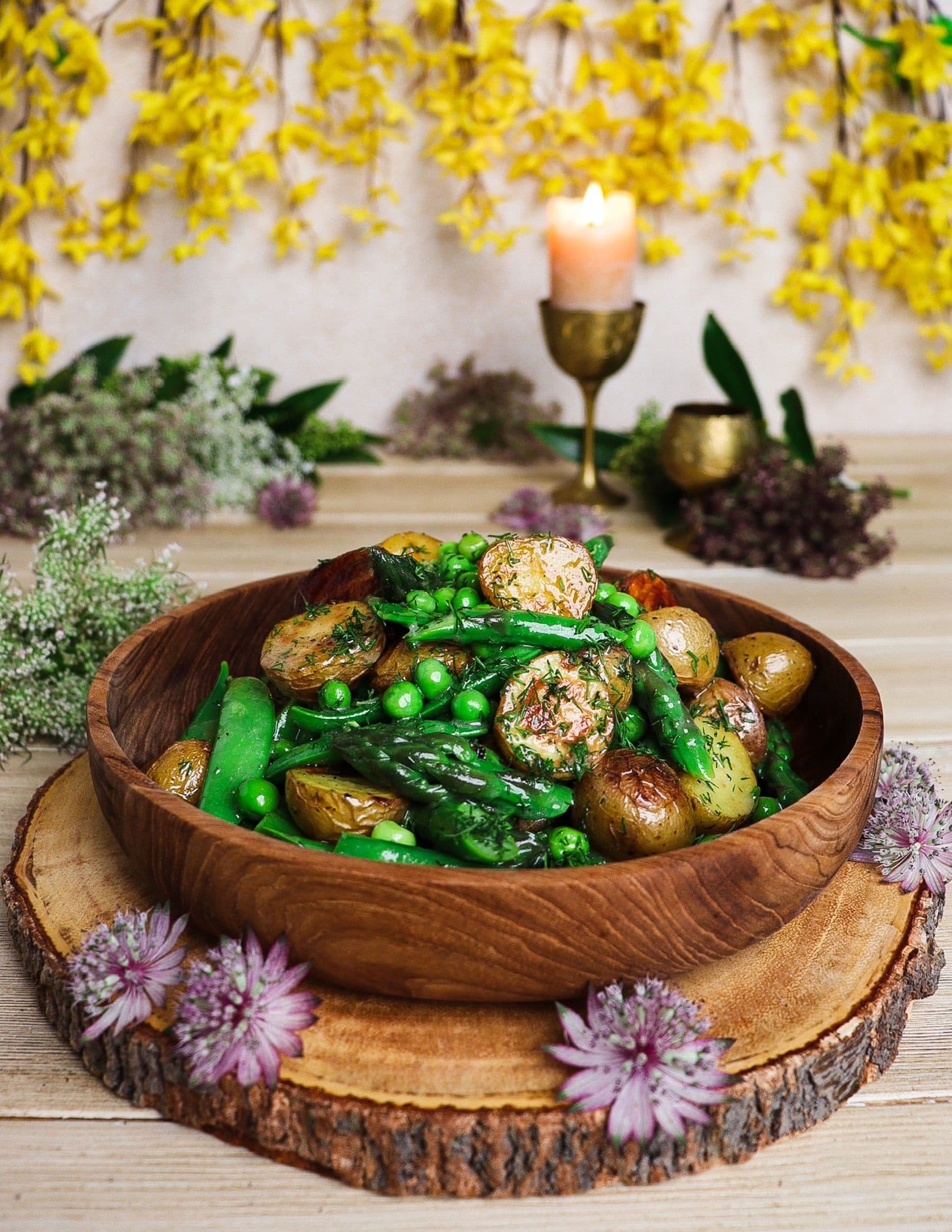 Warm Potato, Asparagus, and Pea Salad