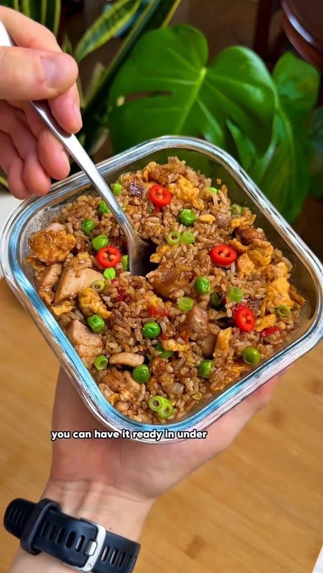 Sticky Soy Chicken & Egg Fried Rice