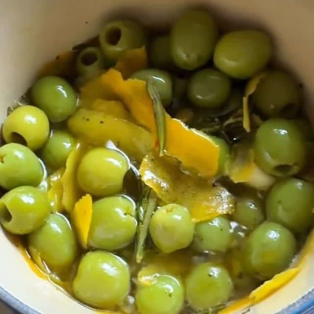 Warm Citrus Marinated Castelvetrano Olives