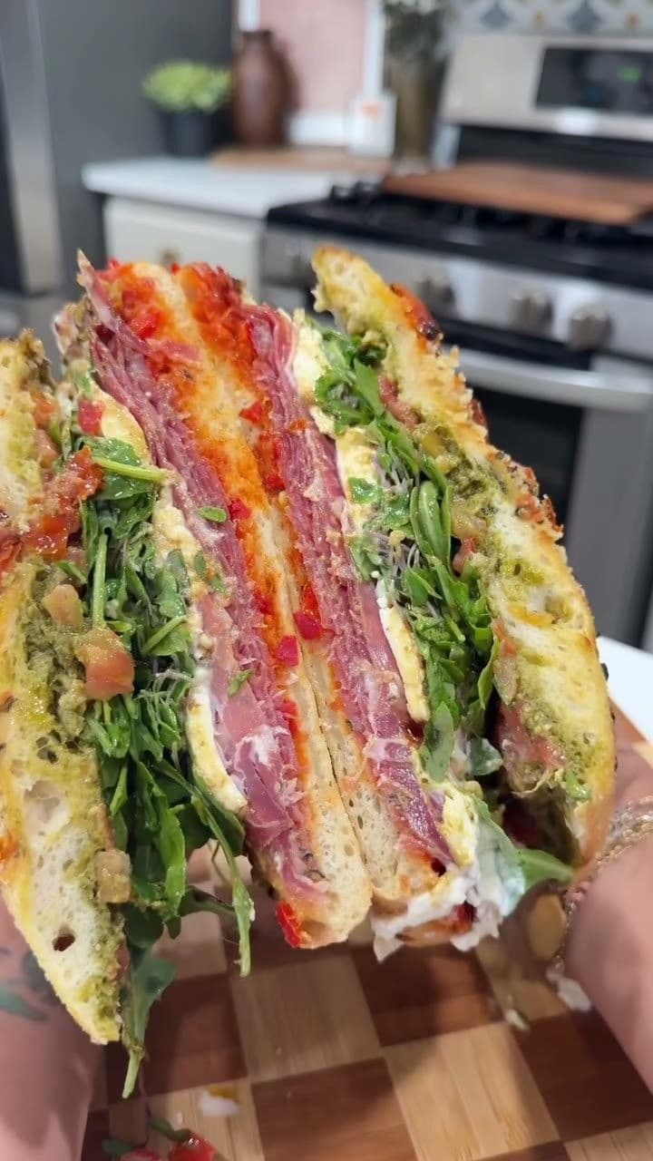 Burrata Focaccia Sandwich