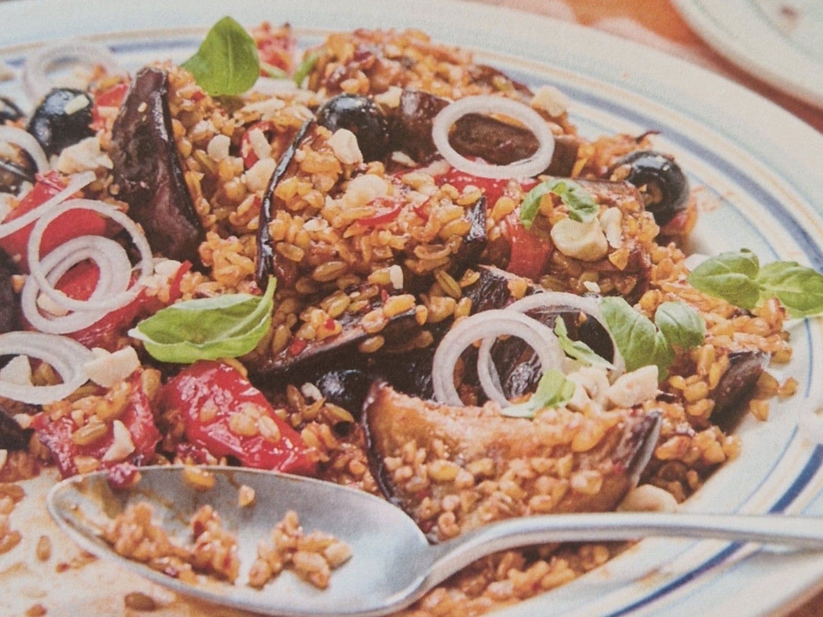 Harissa, Aubergine & Pepper Salad