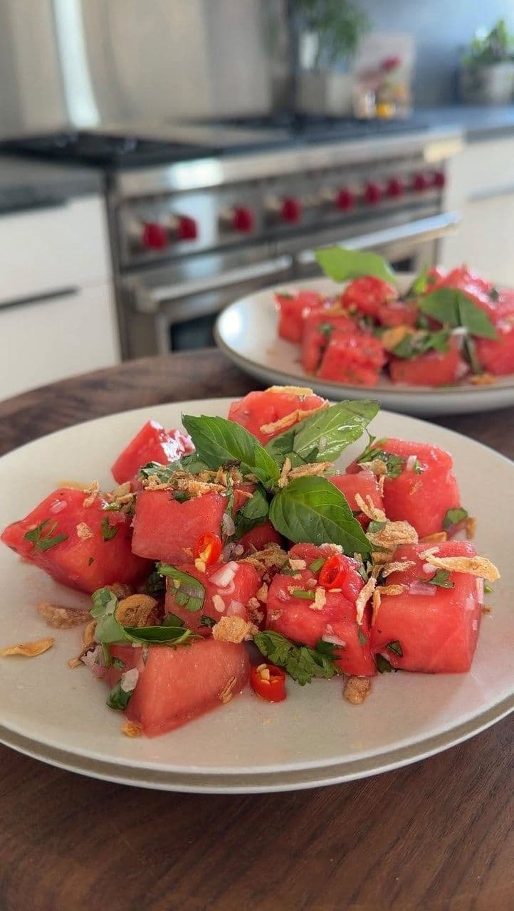 Spicy Thai watermelon salad