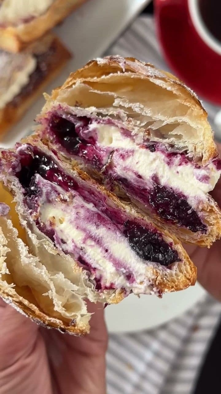 Mascarpone and Blueberry Pastries