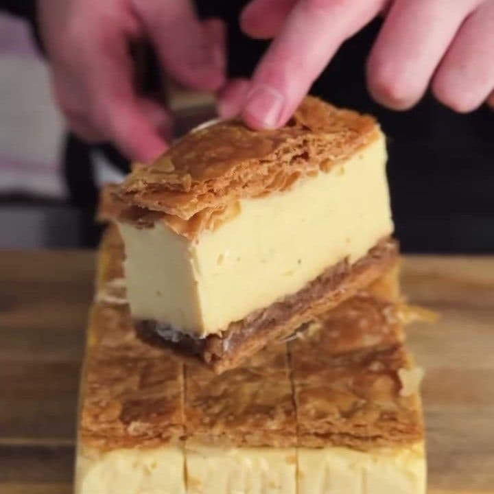 Comte and Caramelised Onion Custard Slice