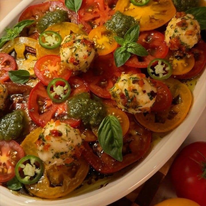 Marinated Mozzarella Tomato Salad