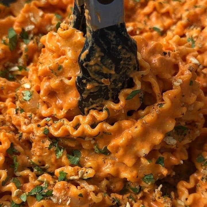 High Protein Red Pepper Pasta