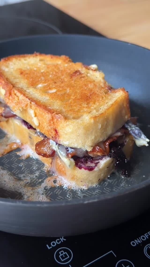 Bacon, Brie, and Blueberry Grilled Cheese