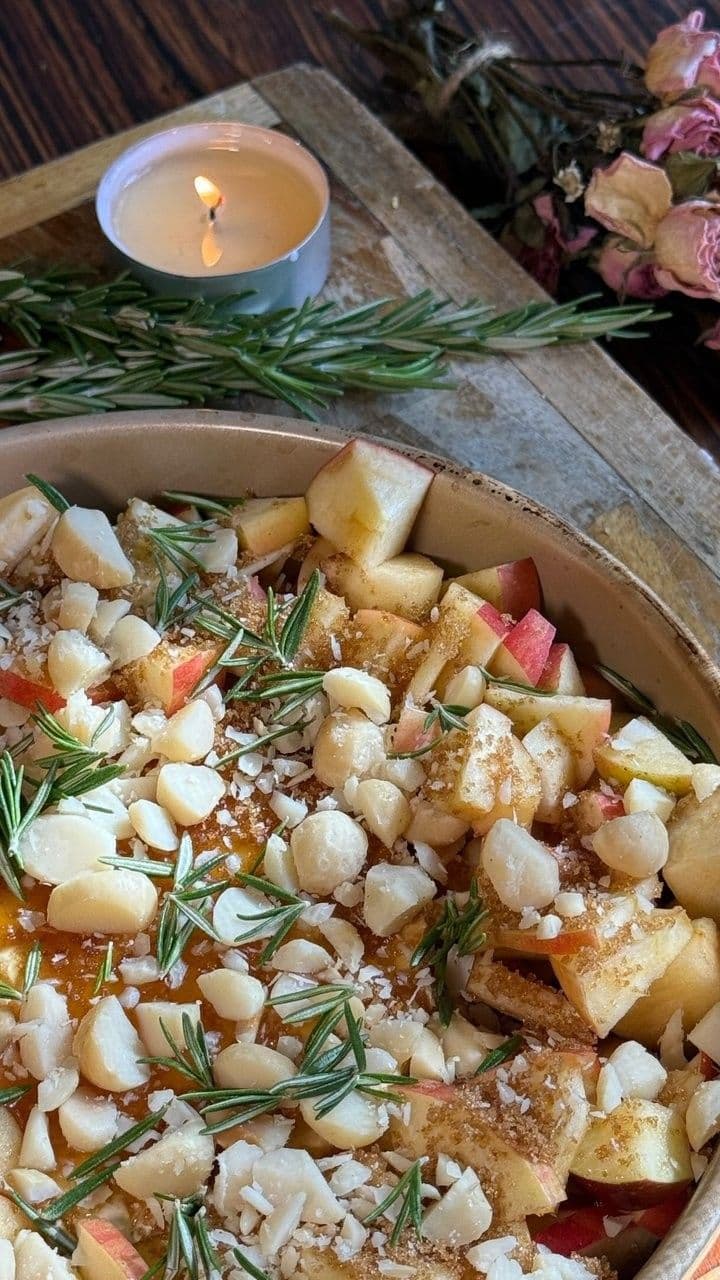 Apple Pie Brie Bake
