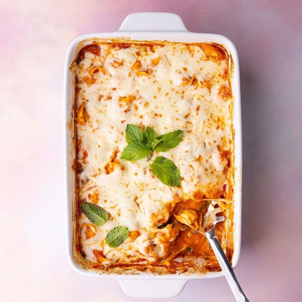 Dump and Bake Tortellini Casserole